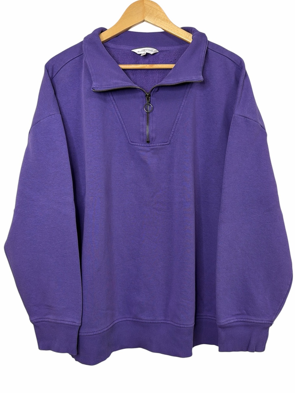 Northern Reflections Purple Quarter Zip Fleece Pullover XXL